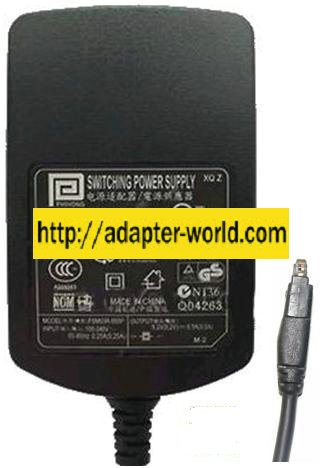 PHIHONG PSM03R-055P AC ADAPTER 5.2Vdc .5A 755P/800W/PRO Treo 650