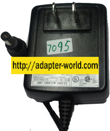 ASTEC DA7-3101A AC ADAPTER 5-8VDC 1.5A New 2.5 x 5.4 x 11 mm St - Click Image to Close