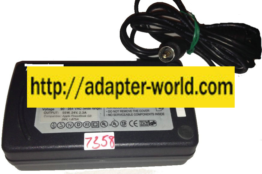 BATTERY TECHNOLOGY MC-PS/G3 AC ADAPTER 24VDC 2.3A 5W New Female - Click Image to Close