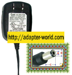 CSEC CSD1300150U-31 AC ADAPTER 13VDC 150mA NEW -( )- 2x5.5mm - Click Image to Close