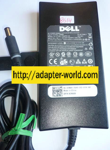 DELL FA90PE1-00 AC ADAPTER 19.5VDC 4.62A NEW -( ) 5x7.3x12.5mm - Click Image to Close