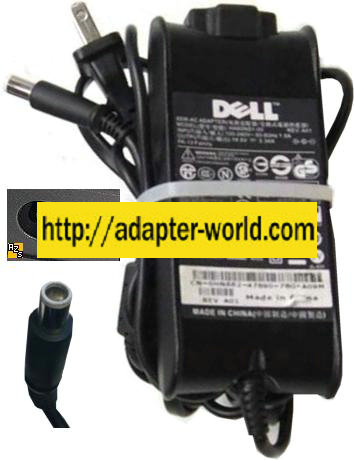 DELL HA65NS1-00 AC ADAPTER 19.5VDC 3.34A 65W NEW 5.1x7.3x12.5mm - Click Image to Close