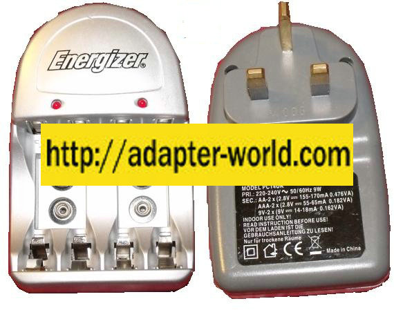 ENERGIZER PC14UK BATTERY CHARGER AA AAA - Click Image to Close