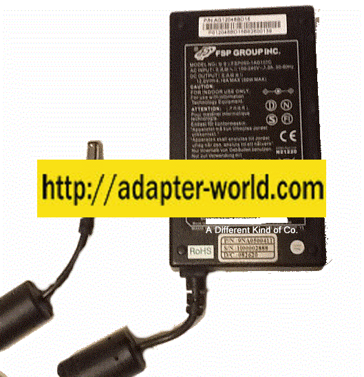 FSP FSP050-1AD101C AC ADAPTER 12VDC 4.16A New 2.3x5.5mm ROUND B - Click Image to Close