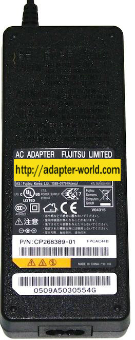 FUJITSU SQ2N80W19P-01 AC ADAPTER 19V 4.22A NEW 2.6 x 5.4 x 111. - Click Image to Close