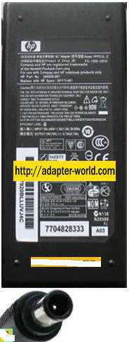 HP COMPAQ PPP012D-S AC ADAPTER 19VDC 4.74A NEW -( ) Round Barre - Click Image to Close