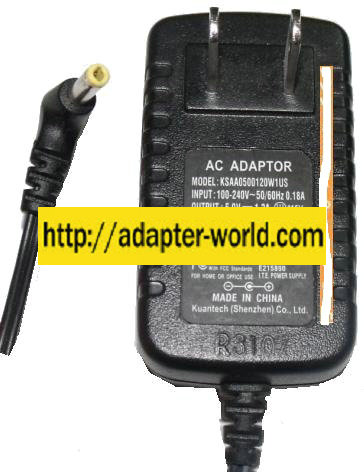 KTEC KSAA0500120W1US AC ADAPTER 5Vdc 1.2A new -( )- 1.5x4mm SWIT - Click Image to Close