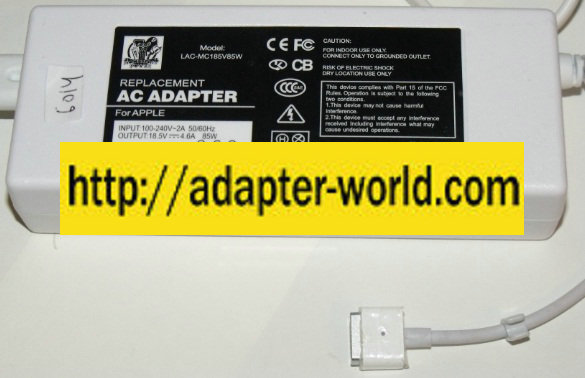 REPLACEMENT LAC-MC185V85W AC ADAPTER 18.5VDC 4.6A 85W NEW - Click Image to Close