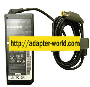 LENOVO 42T4434 AC ADAPTER 20VDC 4.5A NEW -( ) 5.1x8x11.3mm - Click Image to Close