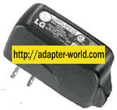 LG STA-U12WS AC ADAPTER 5.1V 0.7A CHARGER CELL PHONE NO USB CABL - Click Image to Close