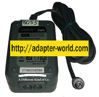 LINKSYS LS120V15ALE AC ADAPTER 12VDC 1.5A New -( ) 2x5mm 100-24 - Click Image to Close