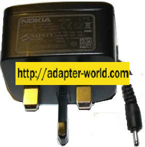 NOKIA AC-3X AC ADAPTER CELL PHONE CHARGER 5.0V 350mA EUOROPE VER - Click Image to Close