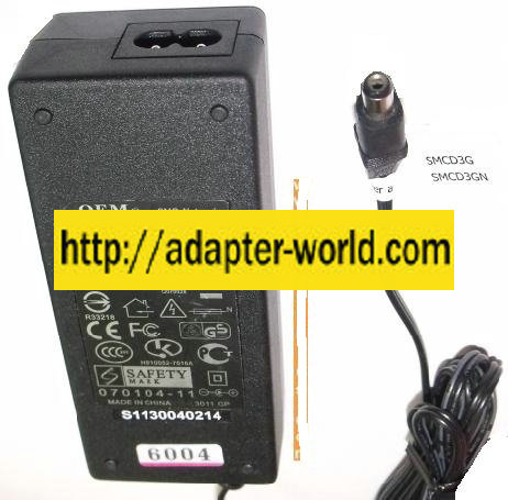 OEM ADS0243-U120200 AC ADAPTER 12VDC 2A -( )- 2x5.5mm LIKE NEW P