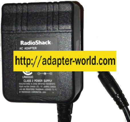 RADIOSHACK A20920N AC ADAPTER 9V DC 200mA NEW -( )- 2x5.5x10.3m - Click Image to Close