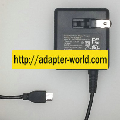 ROCKETFISH RF-MCB90-T AC ADAPTER 5VDC 0.6A New Mini USB Connect - Click Image to Close