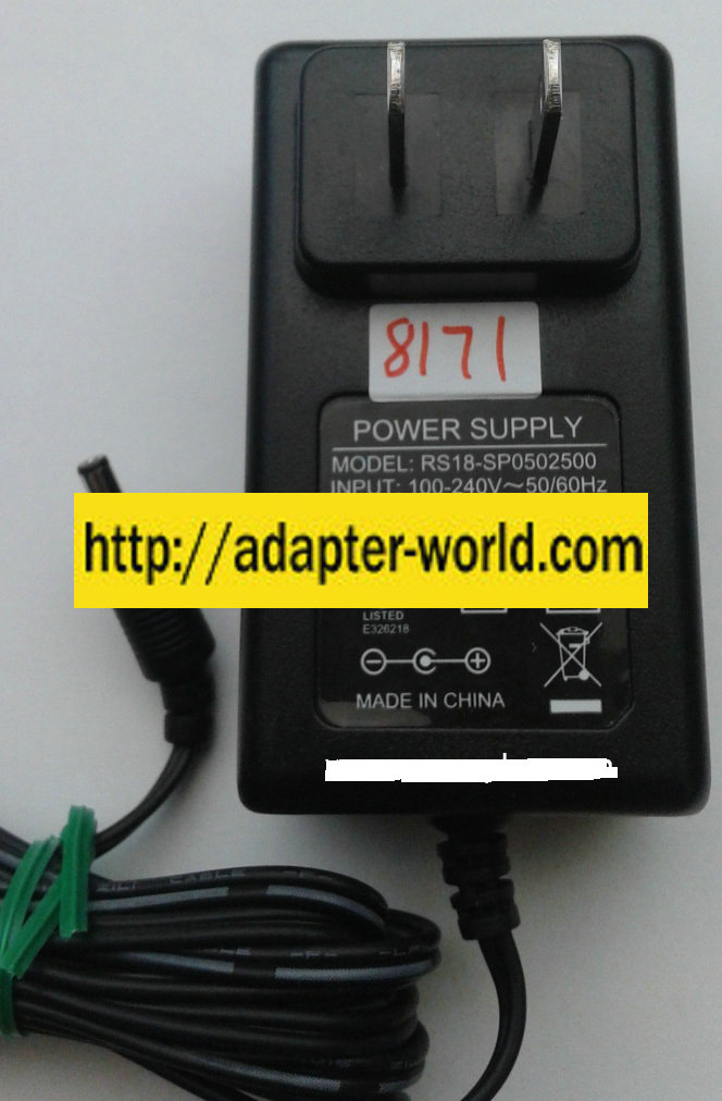 RS18-SP0502500 AC ADAPTER 5VDC 1.5A -( ) New 1x3.4x8.4mm Straig - Click Image to Close