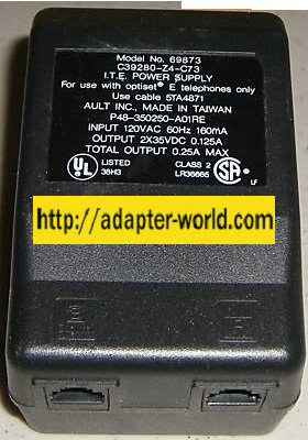 SIEMENS 69873 S1 AC Adapter Optiset ROLM Optiset E Power Supply - Click Image to Close