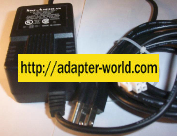 SINO-AMERICAN A51513D AC Adapter 15VDC 1300mA Class 2 Transforme - Click Image to Close