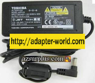 TOSHIBA ADPV16 AC DC ADAPTER 12V 3A POWER SUPPLY FOR DVD PLAYER - Click Image to Close