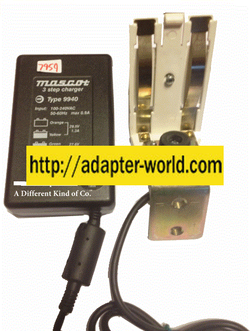 MASCOT 9940 AC ADAPTER 29.5VDC 1.3A New Terminal Battery Char - Click Image to Close