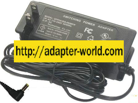 Technology GFP241DA-0930EW AC Adapter 9.5VDC 3A SWITCHING Power - Click Image to Close