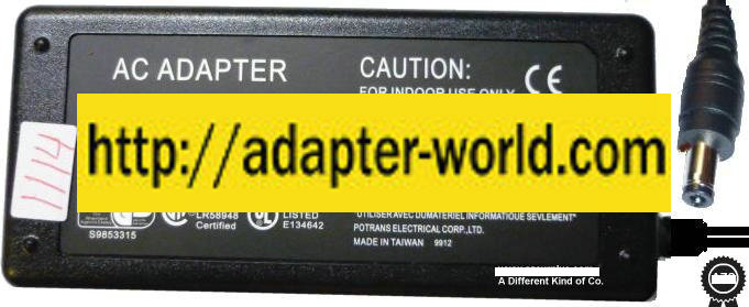 Finecom UP06041120 AC ADAPTER 12VDC 5A -( ) 2.5x5.5mm 100-240vac - Click Image to Close