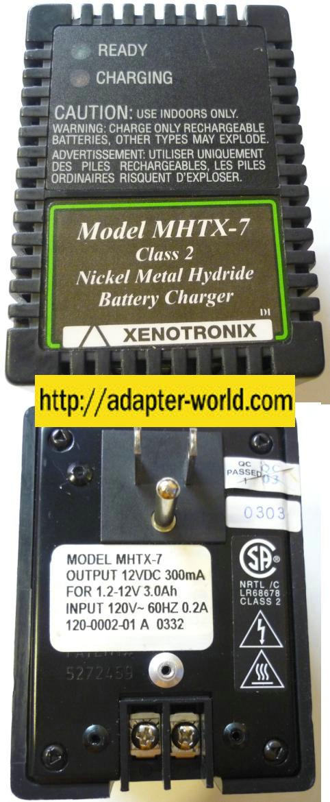 XENOTRONIX MHTX-7 NiMH BATTERY CHARGER CLASS 2 NICKEL METAL HYD - Click Image to Close