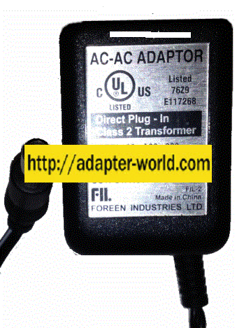 FOREEN INDUSTRIES 28-A06-200 AC ADAPTER 6VDC 200mA New 2 x 5.4 - Click Image to Close