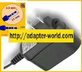 ITE 3A-041WU05 AC ADAPTER 5VDC 1A 100-240V 50-60Hz 5W CHARGER P - Click Image to Close