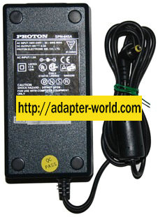 PROTON SPN-445A AC ADAPTER 19VDC 2.3A NEW 2x5.5x12.8mm 90 DEGR - Click Image to Close