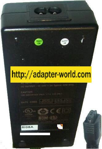 ROCKETFISH AC-5001BB AC ADAPTER 24VDC 5A 90W POWER SUPPLY - Click Image to Close