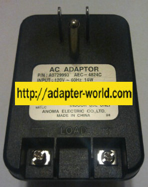NORTEL A0729993 AC ADAPTER 24VDC 0.25A POWER SUPPLY - Click Image to Close