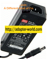 Mean Well GS40A05-P1J Ac Adapter 5Vdc 5A -( ) 2x5.5mm Straight R - Click Image to Close