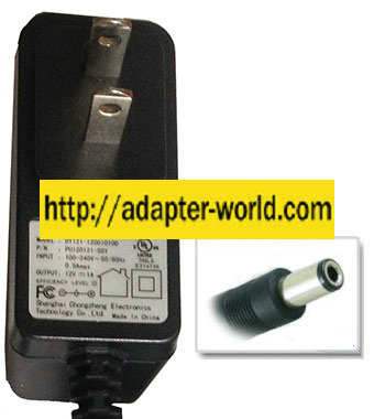 SHANGHAI DY121-120010100 AC ADAPTER 12V DC 1A NEW -( )- 2x5.5mm - Click Image to Close