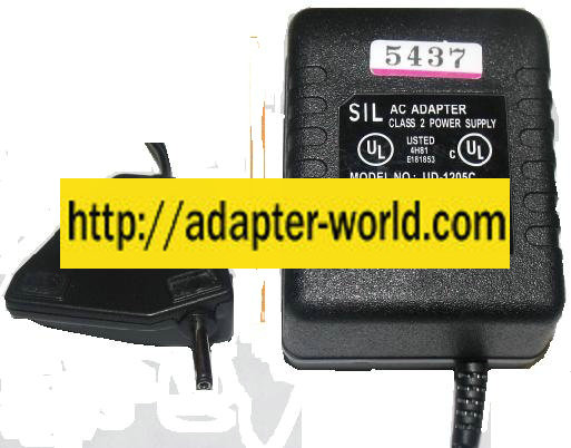 SIL UD-1205C AC ADAPTER 12V 500mA MAX CONFERENCE PHONE CHARGER