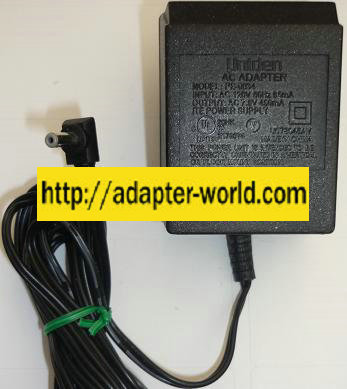 UNIDEN PAS-0034 AC ADAPTER 7.8VDC 450mA NEW -( ) 1x3.5mm ROUND