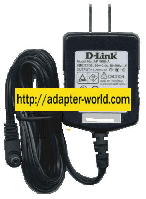 Lot of 100 D-Link AF1805-A AC ADAPTER 5V DC 2.5A Jentec POWER SU