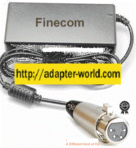 Finecom AC-1950MD AC Adapter 24V dc 2.8A 4Pin XLR Female New Po - Click Image to Close