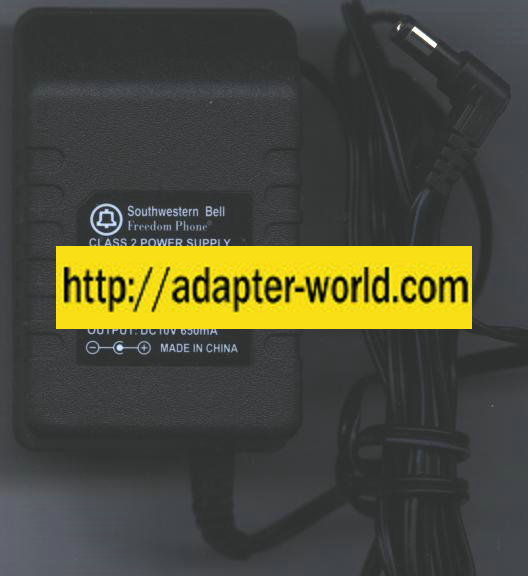 SOUTHWESTERN BELL UD-1006 AC Adapter 10V 650MA CLASS 2 POWER SUP - Click Image to Close