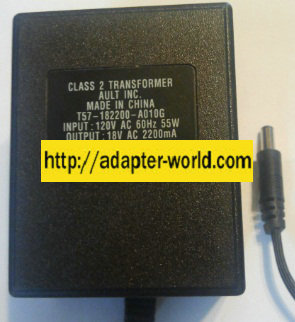 AULT T57-182200-A010G AC ADAPTER 18VAC 2200MA NEW ~(~) 2x5.5mm - Click Image to Close