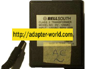 BELLSOUTH DV-1250AC AC ADAPTER 12VAC 500MA 23W POWER SUPPLY - Click Image to Close