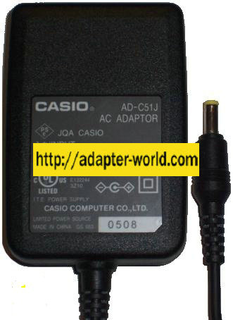 CASIO AD-C51J AC ADAPTER 5.3VDC 650mA POWER SUPPLY - Click Image to Close