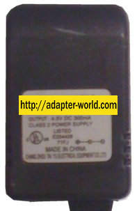 CHANG ZHOU TAI YU RKDC0450300 AC ADAPTER 4.5Vdc 300mA POWER SUPP - Click Image to Close