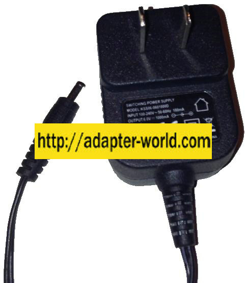 CONSWISE KSS06-0601000D AC ADAPTER 6V DC 1000mA New - Click Image to Close