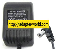 DVE DV-0751AS AC ADAPTER 7.5VDC 1A 16W NEW -( ) 2x5.5mm POWER S - Click Image to Close