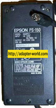 EPSON PS-150 M49PA-L AC ADAPTER 24VDC 1.9A POWER SUPPLY 3Pin - Click Image to Close