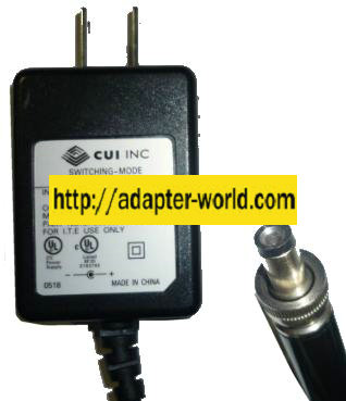 CUI EUA-101W-05 AC ADAPTER 5VDC 2A -( )- 2.5x5.5mm Thumb Nut 100 - Click Image to Close