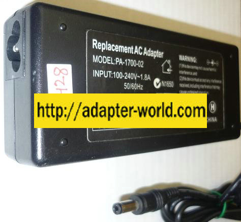 FINECOM REPLACEMENT PA-1700-02 AC ADAPTER 19VDC 4.74A NEW -( )