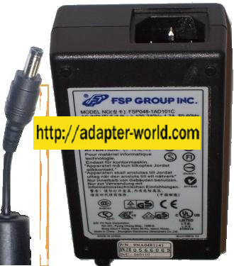 FSP GROUP INC FSP048-1AD101C AC ADAPTER 12VDC 4A -( )- 2.5x5.5mm