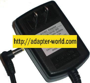 GM-120150 SPA AC ADAPTER 12VDC 1.5A -( ) 2x5.5mm New 90 ° 100-24 - Click Image to Close
